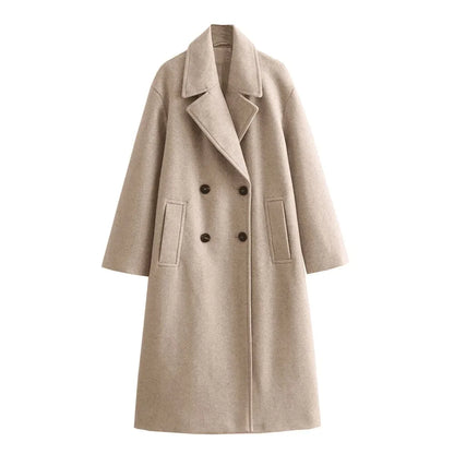 za - soft loose long coat