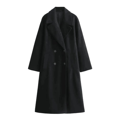 za - soft loose long coat