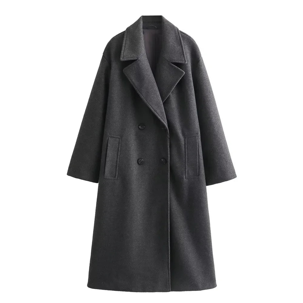 za - soft loose long coat