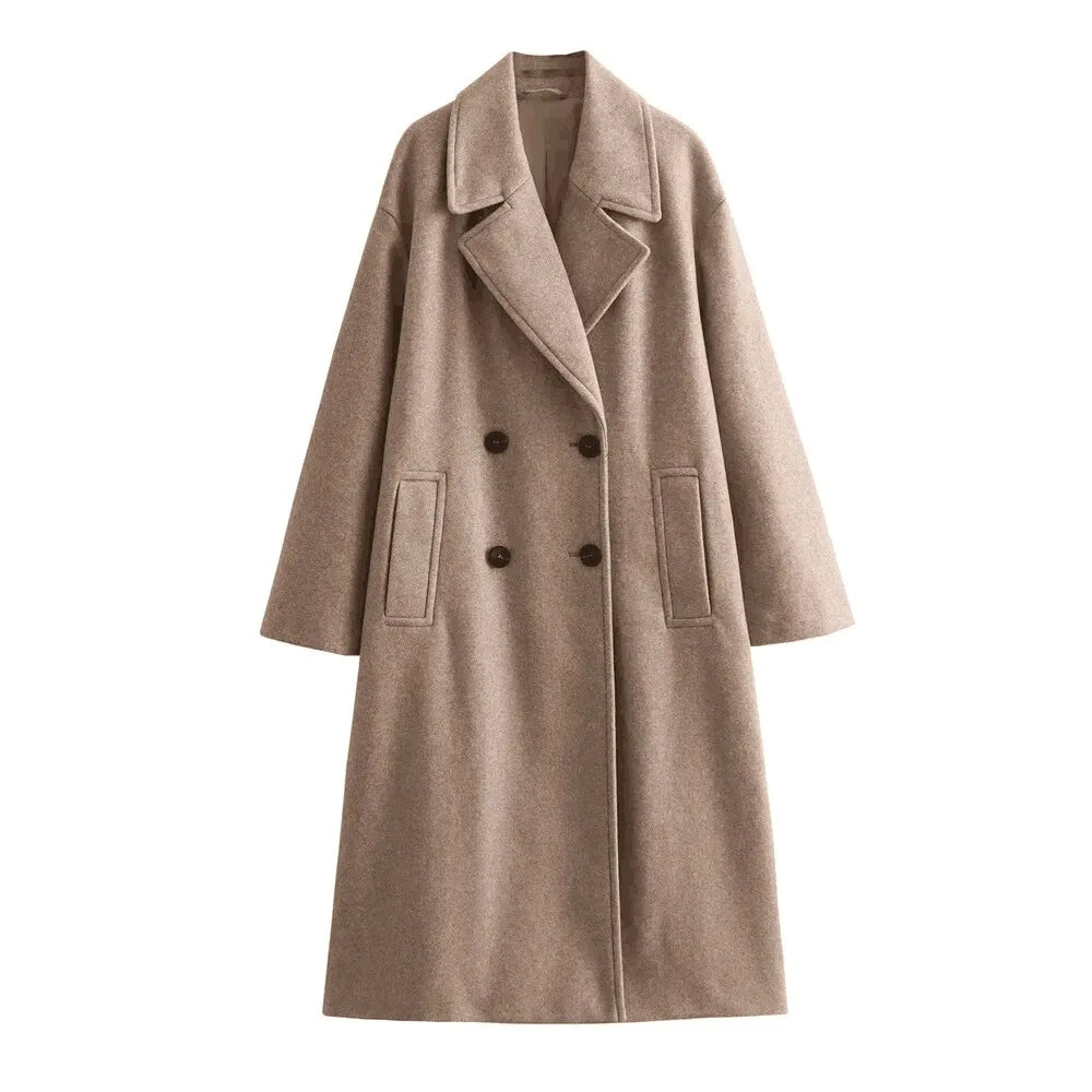 za - soft loose long coat